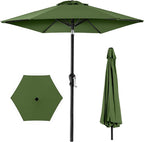 Best Choice Products 10ft Outdoor Table Compatible Steel Polyester Market Patio Umbrella w/Crank and Easy Push Button Tilt by BestChoiceProducts