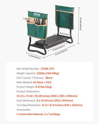 VEVOR Garden Kneeler and Seat, 330 lbs Load Capacity, 8" EVA Wide Pad, Foldable Garden Stool, Kneeling Bench for Gardening with Tool Bag, Gifts for Women, Grandparents, Seniors, Mom and Dad - Image 3