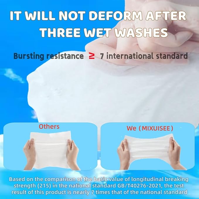Disposable face towel, MIXUISEE thick and soft face towels, 100% cotton face - Image 4