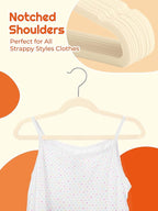 HOUSE DAY 14 Inch Kids Velvet Hangers 50 Pack, Durable Big Kid Hangers - Image 6