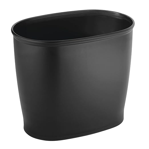 iDesign Slim Plastic Bathroom Trash Can, Small Garbage Bin - Image 8