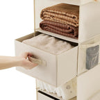 MAX Houser 5 Tier Shelf Hanging Closet Organizer, Cloth Hanging Shelf - Image 7