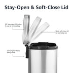 Amazon Basics Smudge Resistant Rectangular Trash Can - Image 6