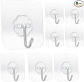 Transparent Adhesive Hooks 30 lb, Waterproof and Oilproof Reusable Seamless by Unknown