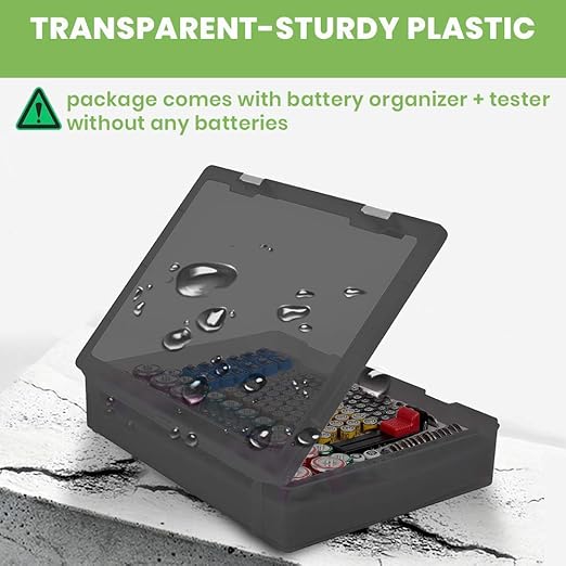 Battery Organizer Storage Holder- Batteries Case Containers Box - Image 3