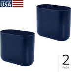iDesign Small Slim Plastic Bathroom Trash Can, Garbage Can - Image 2