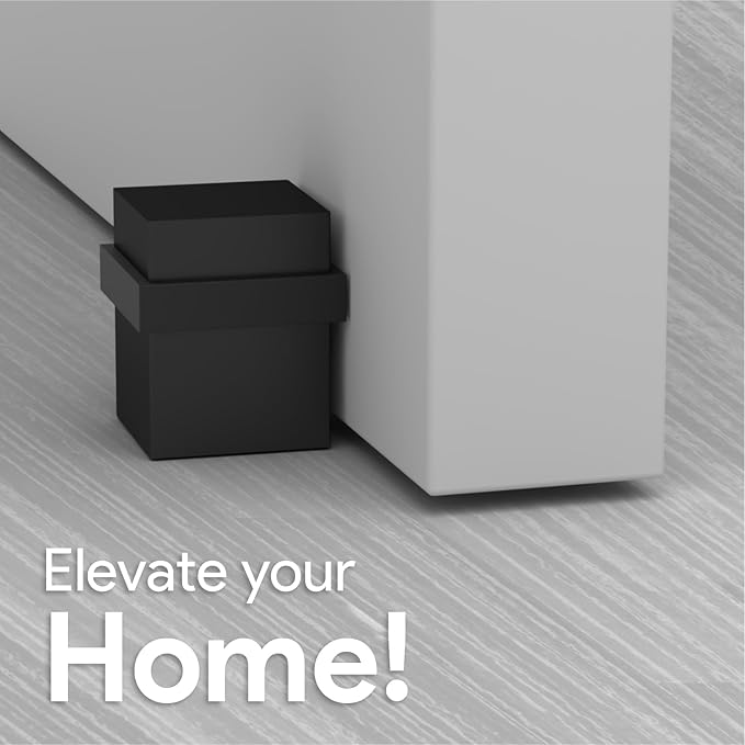 Mega Handles Square Floor Door Stopper, Quickly Installed Wall Protector Stopper - Image 3
