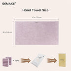 SEMAXE 12 Pack Hand Towels for Bathroom, 100% Cotton Towels - Image 2