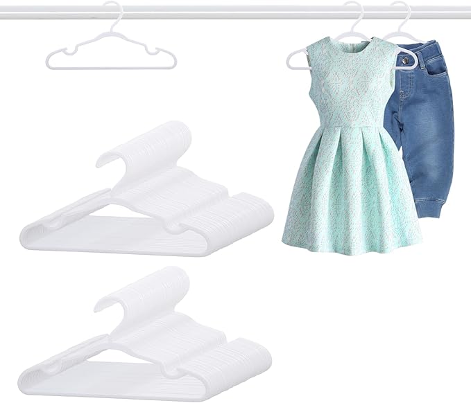 100 Pack White Baby Hangers 12.91 Inch by YeJieYJ