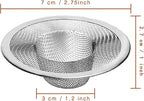 40pcs Heavy Duty Stainless Steel Slop Basket Filter Trap, 2.75" Top / 1" Mesh - Image 2