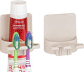 2 PCS Self-Adhesive Toothbrush Holders Wall Mounted, Water Proof Toothbrush Hook by LUEXBOX