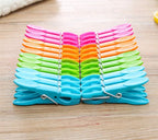 Household Air Drying Clothing Pin Set Colored Spring Clothespins - Image 2