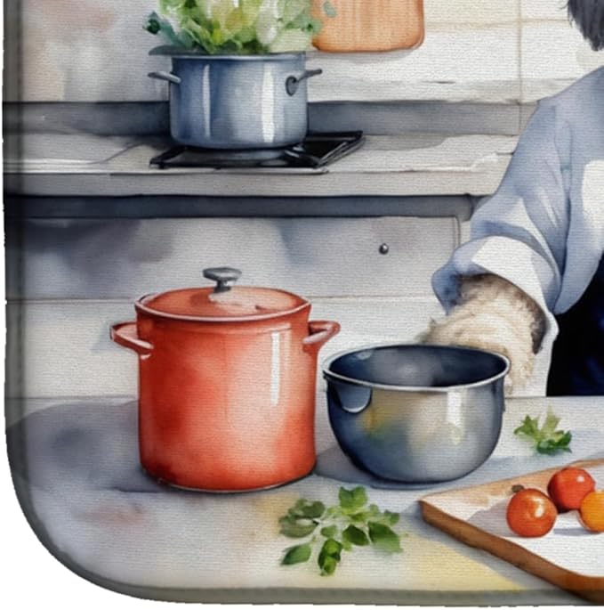 Caroline's Treasures DAC6294DDM Old English Sheepdog The Chef Dish Drying Mat - Image 4