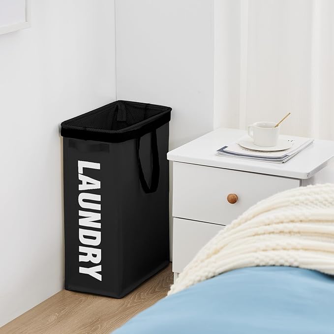 Slim Laundry Hamper with Removable Inner Bag and Side Handles, 45L Small - Image 7