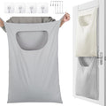 2 Pcs Large Hanging Laundry Hamper Bag 28 x 35 in Over The Door Hamper Space by Wovnet