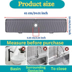 24 Inch Longer Faucet Mat for Kitchen Sink, Silicone Sink Faucet Mat Splash - Image 2
