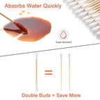 800 Count Organic Cotton Swabs for Ears, Bamboo Cotton Tips - Image 5
