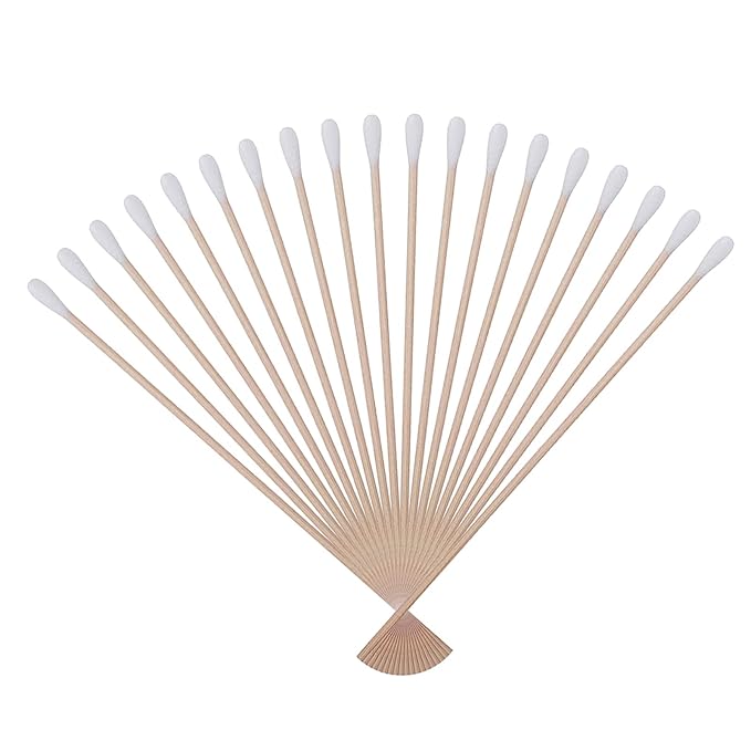1600 PCS 6’’ Cotton Swabs with Wooden Sticks, Long Cotton Tipped Applicators by qzcccecl