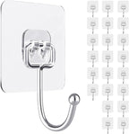 ZESLMG Large Adhesive Hooks for Hanging, 22 Pack Self Sticky Wall Hooks Heavy by ZESLMG