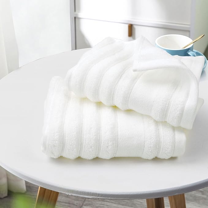 Jacquotha Luxurious 2-Pack Ribbed Striped Hand Towels – Hotel & Spa Premium - Image 5
