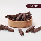 50PCS Colored Wooden Clothespins, 2.9inch Brown Clothes Pins - Image 3