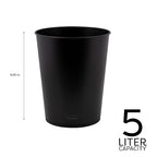 Bath Bliss 5 Liter Small Wastebasket | 2 Pack | Round Open Top | Trash Can | - Image 5