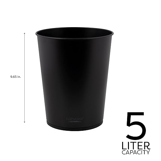 Bath Bliss 5 Liter Small Wastebasket | 2 Pack | Round Open Top | Trash Can | - Image 5