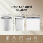 4 Gallon Mini Drawstring Trash Bags, Small Garbage Bags by KSSKSS, Code a fit - Image 3