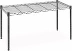 Xcity Storage Shelves, 1 Tier Heavy Duty Metal Shelving Unit, 350 LBS Capacity Adjustable Steel Wire Shelf Organizer for Pantry, Kitchen, Garage, 14" D x 30" W x 15" H, Black by Unknown