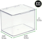mDesign Small Plastic Home Office Storage Organizer Box Containers - Image 4