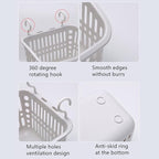 3PCS Plastic Hanging Baskets for Shower, Hanging Basket Organizer - Image 5