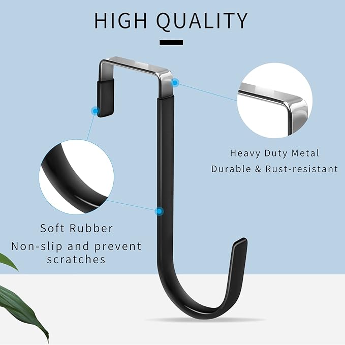 FYY Over the Door Hooks, 8 Pack Door Hangers Hooks - Image 3