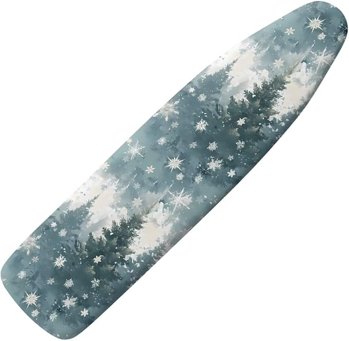Winter Forest Pine Tree Easy Installation 15x54 Ironing Board Cover by Daulesho