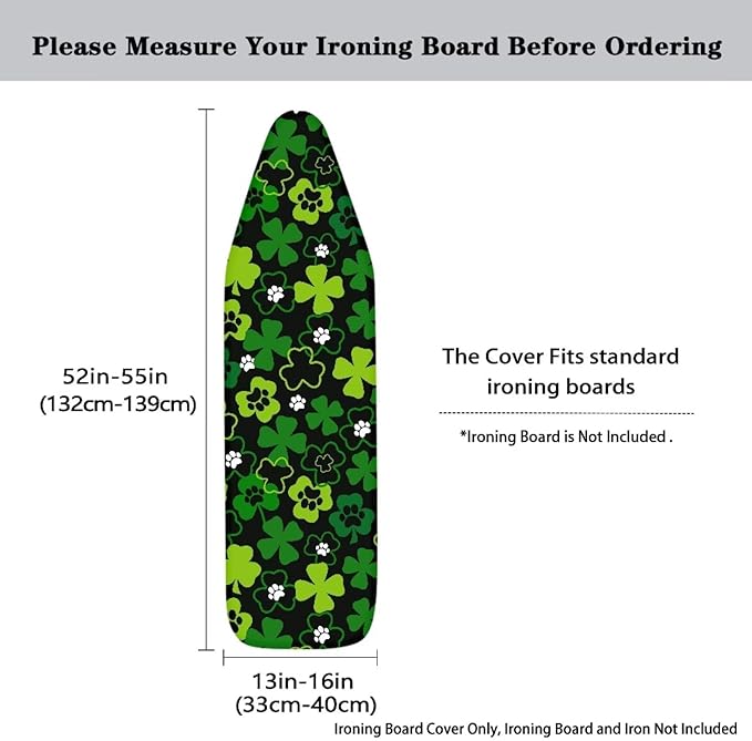 Ironing Board Cover and Pad Green Leaf Thick Padding Standard Size Iron Board - Image 5