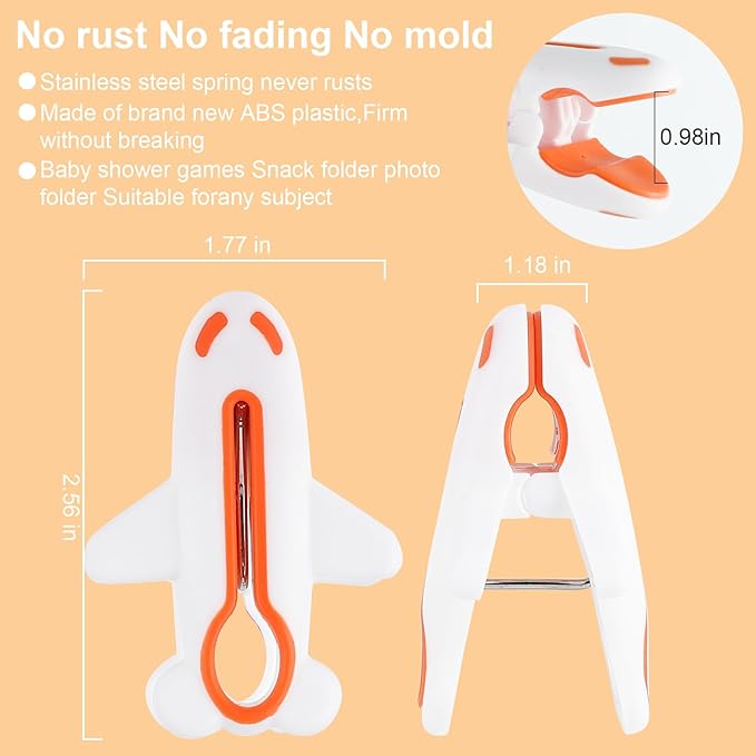 Plastic Clothes Pins Strong Clothespins-Heavy Duty Laundry Plane Clothes Clips - Image 4