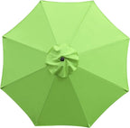 Sunnyglade 9' Patio Umbrella Outdoor Table Umbrella with 8 Sturdy Ribs (Grass Green) - Image 4