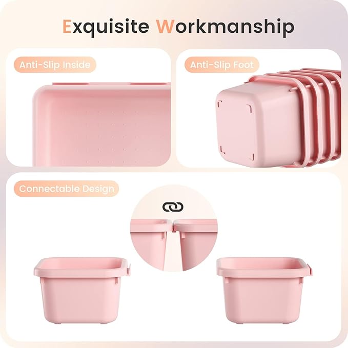 【】 【】 Pink Drawer Organizer, Makeup organizer, 【Holds 177 - Image 7