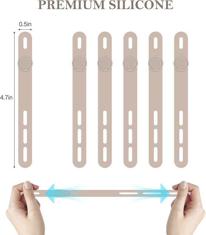 Donruby 30Pcs Silicone Cable Ties - Image 2