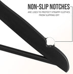 Utopia Home Premium Wooden Hangers 90 Pack - Image 3