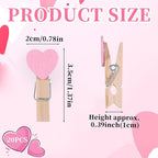 20 PCS Heart Wooden Clothespins - Image 2