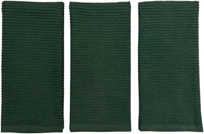 Serafina Home Dark Green Kitchen Hand Dish Towels: 100% Cotton Cloth Soft - Image 3