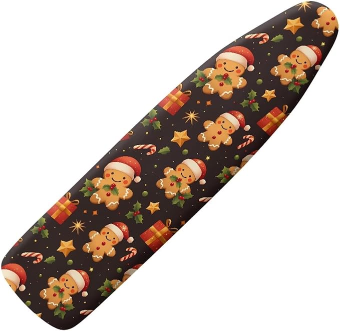 Christmas Gingerbread Man Ironing Board Cover Scorch Resistant Padding Elastic by Oamsistay