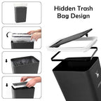 XPIY Trash Can with Lid, 2 Pack 4 Gallons/15 Liters Garbage Can with Press Top - Image 8