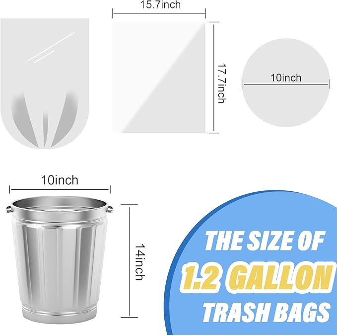 Small Trash Bags, Magesh 1.2 Gallon Trash Bags/Garbage Bags, Strong Wastebasket - Image 7