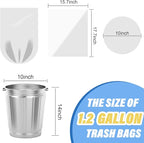 Small Trash Bags, Magesh 1.2 Gallon Trash Bags/Garbage Bags, Strong Wastebasket - Image 7