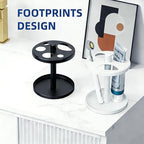 White Metal Toothbrush Holder – Countertop 4‑Toothbrush Organizer Set - Image 2