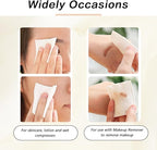 200PCS/1Bag Rectangle Organic Cotton Pads Eye Makeup Remover Pads Lint Free - Image 4