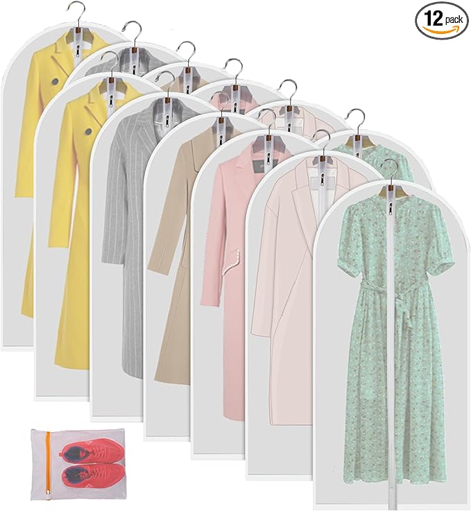 Clear Garment Bags Hanging Clothes Bags by MsKitchen