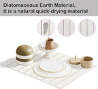 Large Stone Dish Drying Mats for Kitchen Counter, Water-Absorbent Collapsible - Image 3