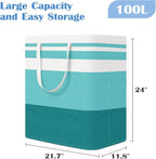 BlissTotes 3-Pack Laundry Basket, Freestanding＆Waterproof Laundry Hamper - Image 2